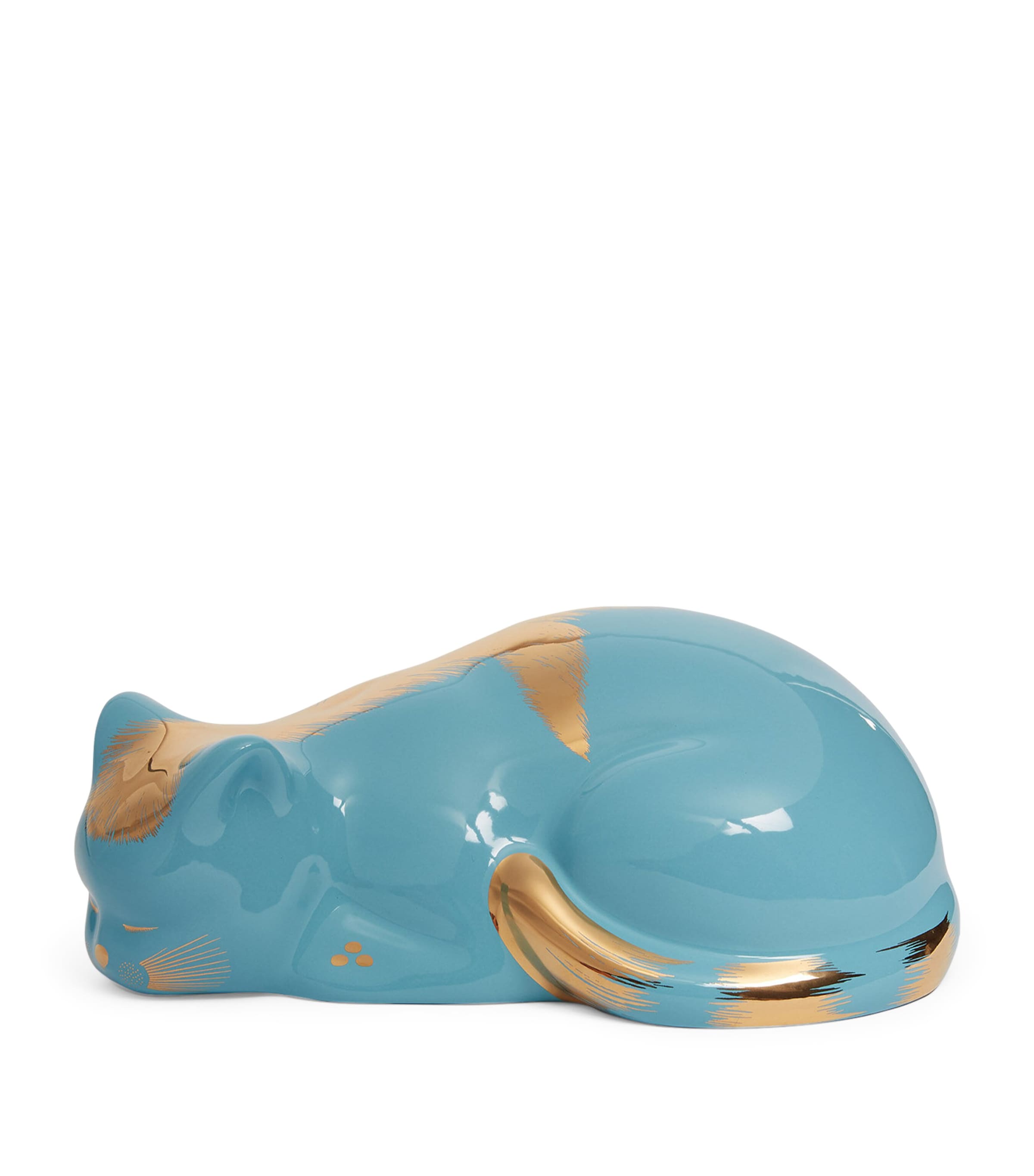 Fornasetti ceramic striato cat ornament - British product
