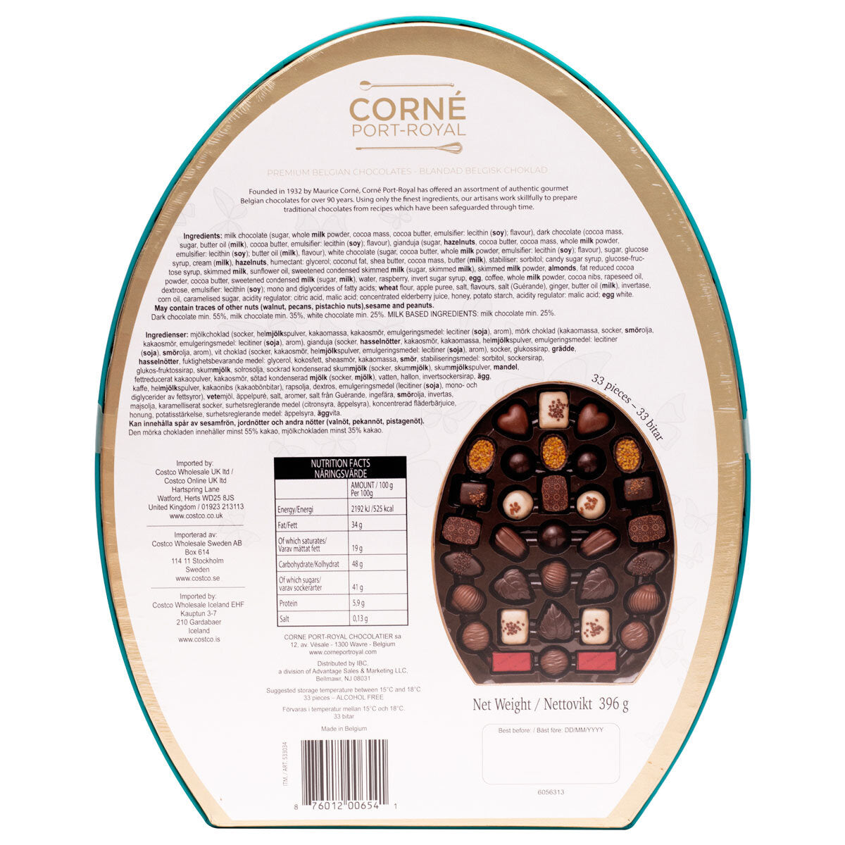 Corne Port-Royal Belgian chocolates spring box 2 colours 396g - British product