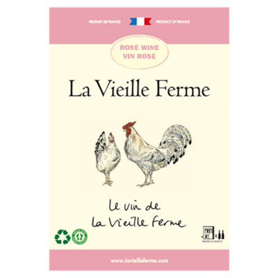 La Vieille Rosé Wine product label from France, UK version