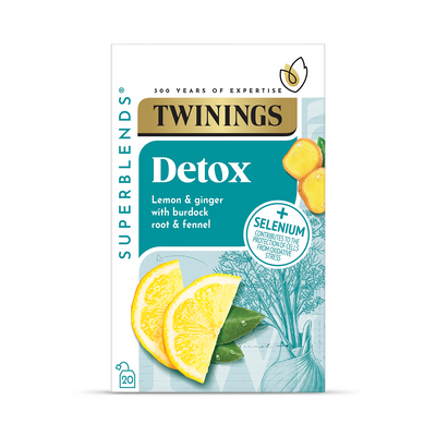 Twinings Superblends Detox Lemon Flavour Herbal Infusion 20 Tea Bags