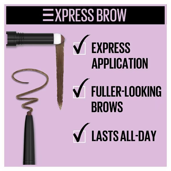 Maybelline eyebrow duo pencil powder Dark Brown, imported from the UK