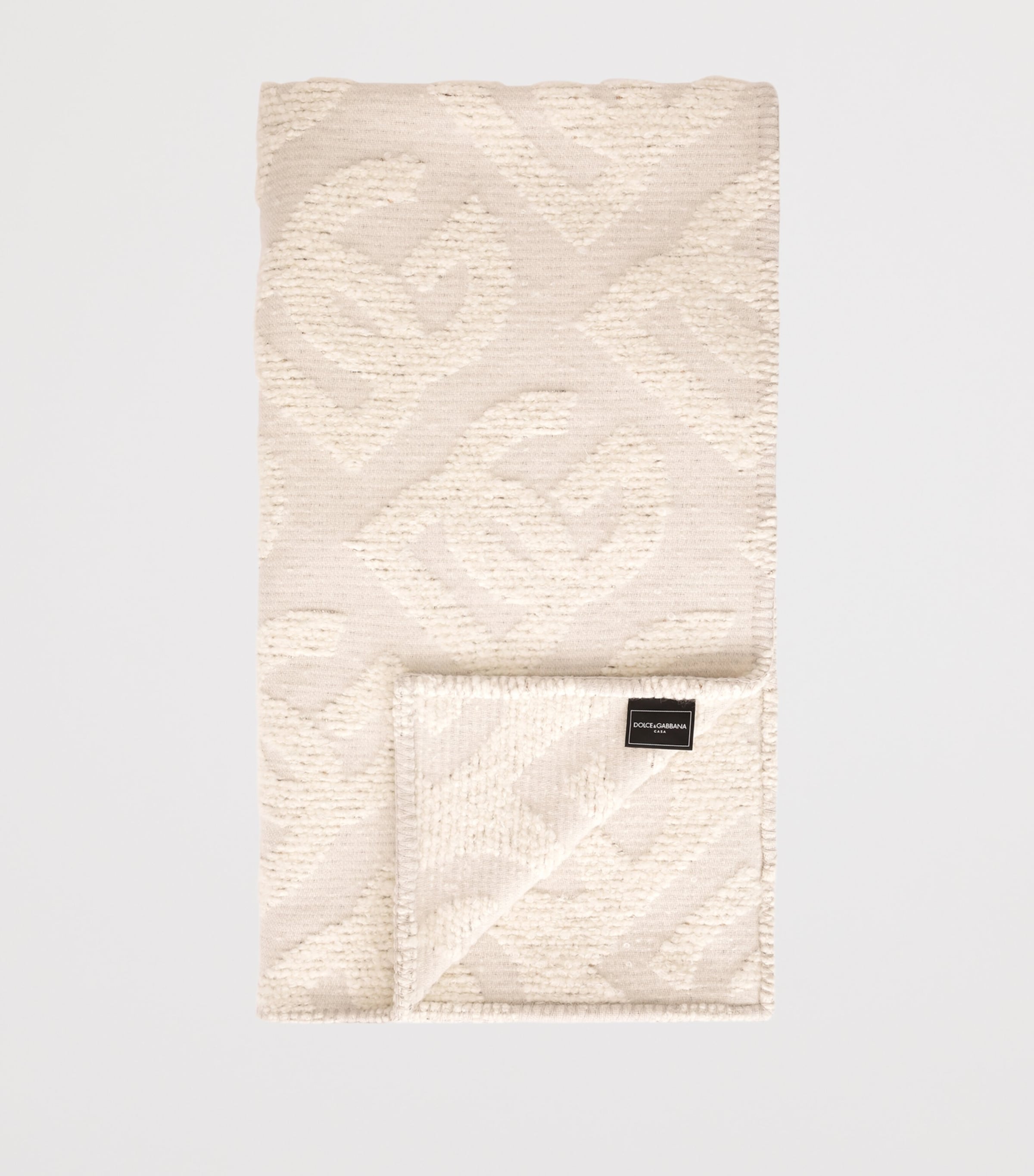 Dolce&Gabbana Casa Wool-Cashmere-Silk Logo Throw (140cm x 180cm)