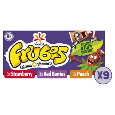 Frubes kids strawberry yoghurt tubes 9x37g - British product