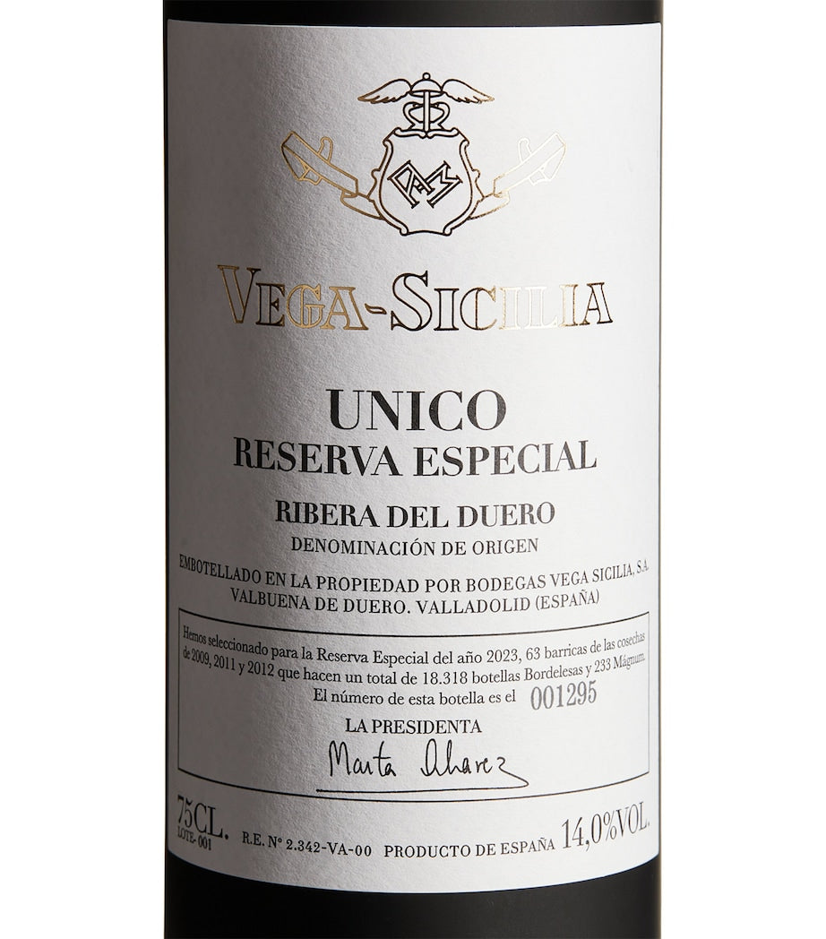 Vega Sicilia Unico Reserva Especial non-vintage red wine 75cl (British brand)