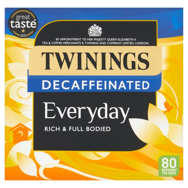 Twinings Decaffeinated Everyday Tea   80 per pack GOODS M&S   