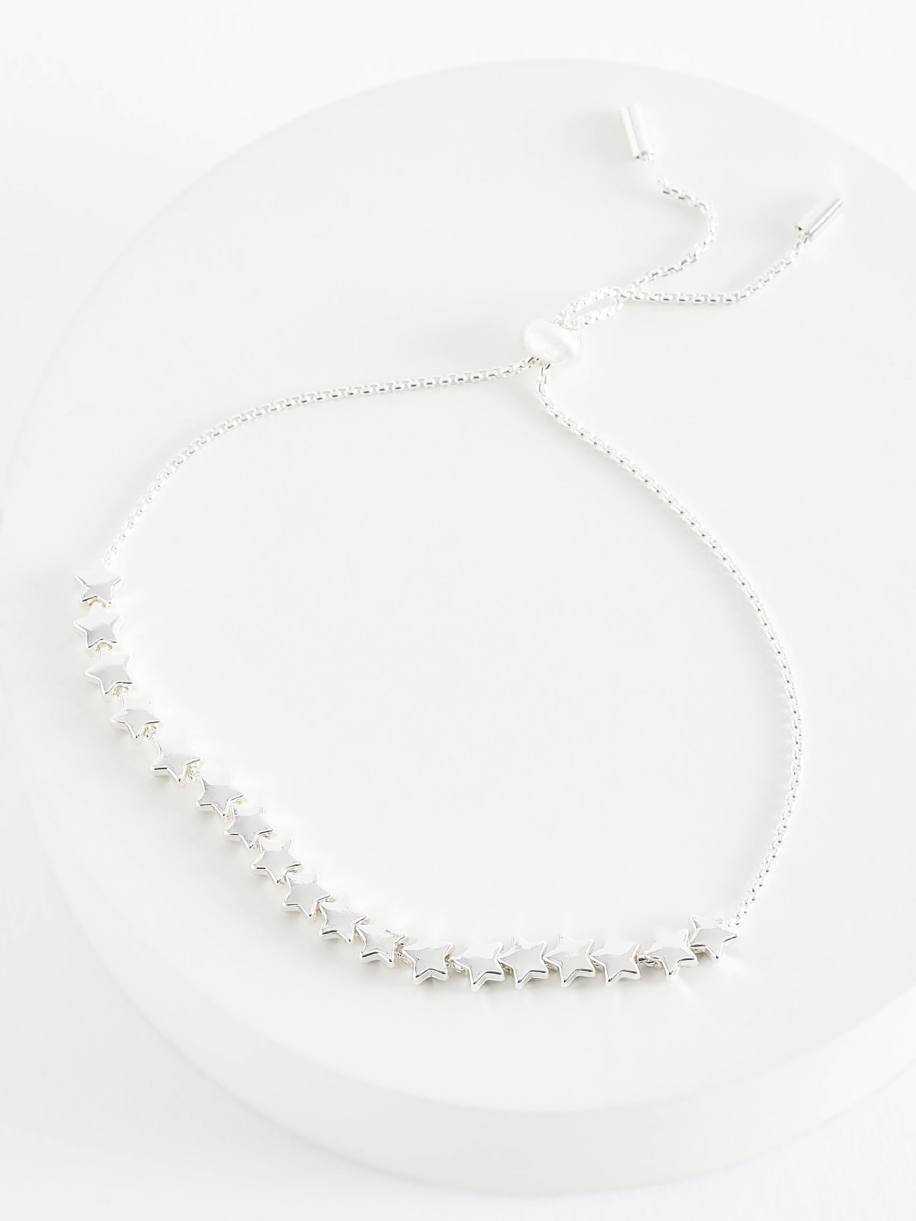 Estella Bartlett Silver Stars So Bright chain slider bracelet - British product