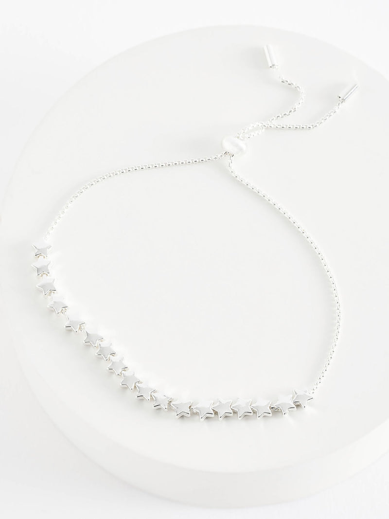 Estella Bartlett Silver Stars So Bright chain slider bracelet - British product