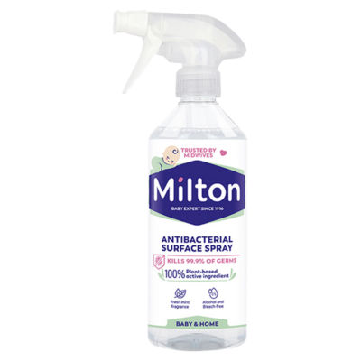 Milton Antibacterial Surface Spray Fresh Mint Disinfectant Cleaner 500ml