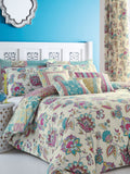 Dreams & Drapes Blue Marinelli Floral duvet cover and pillowcase set - British product