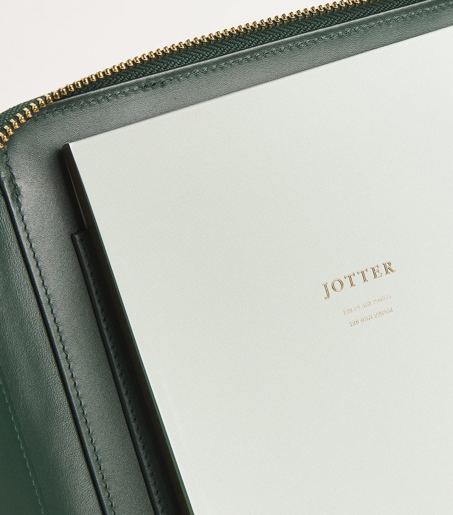 Harrods leather writing folder, UK version