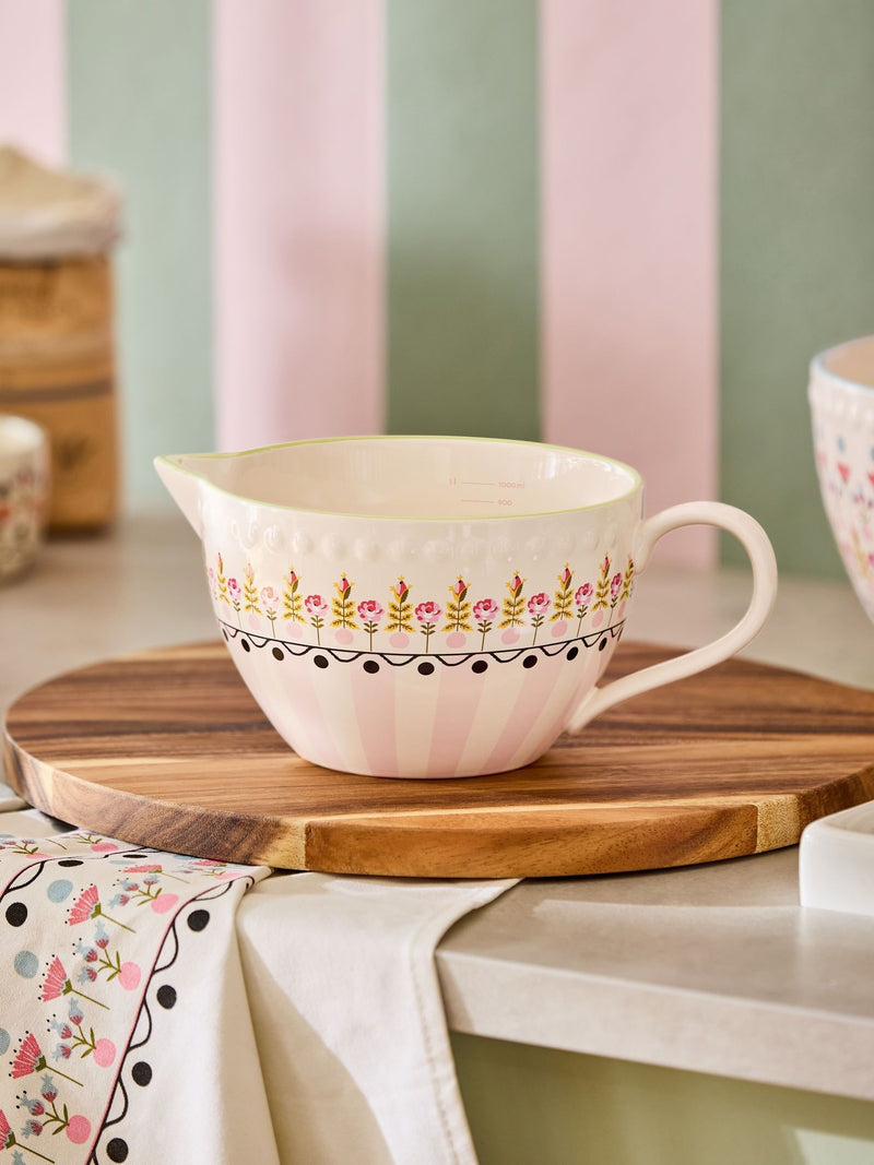 Cath Kidston cream painted table ceramic batter jug 1 litre - British product
