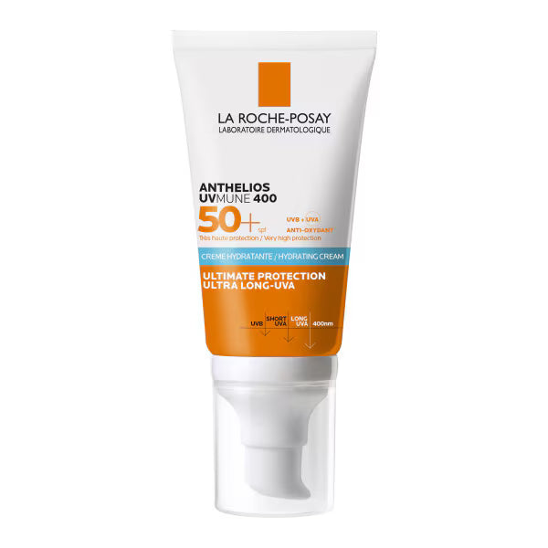 La Roche-Posay Anthelios hydrating suncream SPF50+ 50ml bottle, UK version