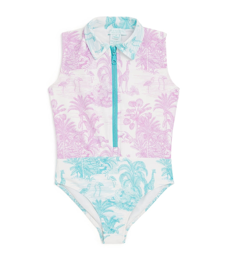 Marie Raxevsky children's printed collared swimsuit 2-12 years, imported from the UK
