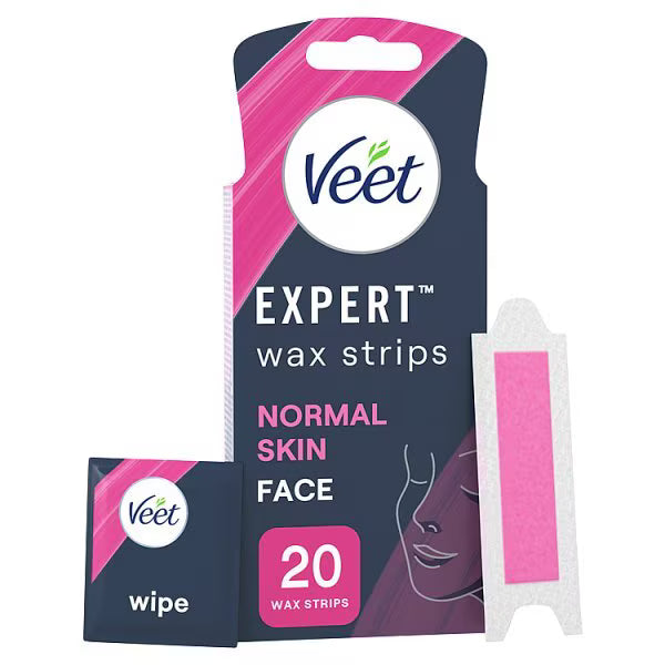 Veet Cold Wax Strips Face Normal 20 strips (British brand)