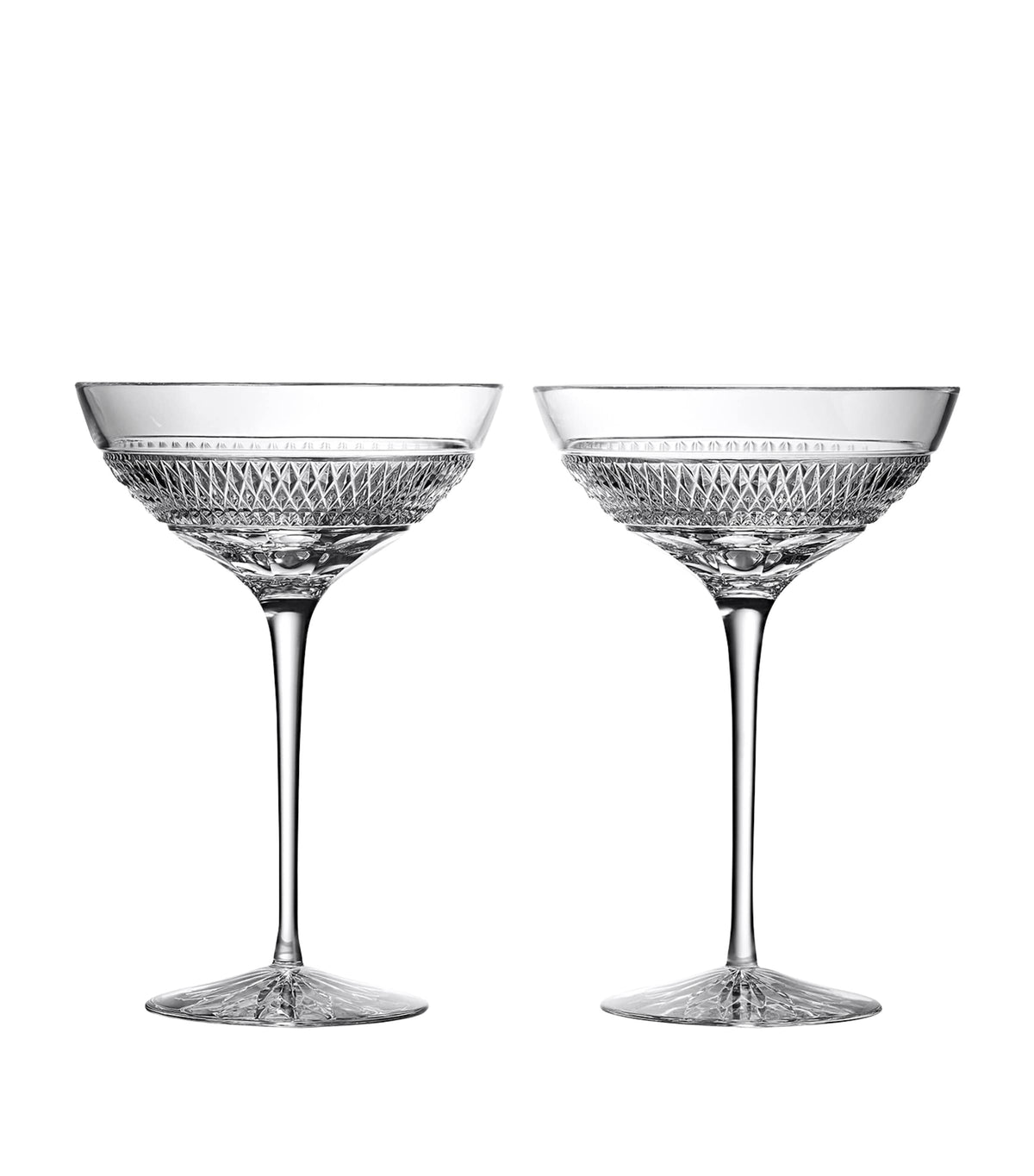 Waterford Copper Coast coupe glasses set of 2 (British brand)