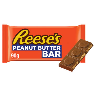 Reese's peanut butter milk chocolate flavour bar 90g, imported from the UK