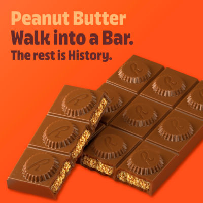 Reese's peanut butter milk chocolate flavour bar 90g, imported from the UK