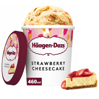 Häagen-Dazs strawberry cheesecake ice cream tub 460ml, UK version