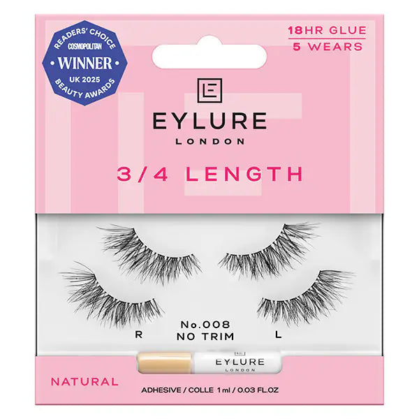 Eylure 3/4 Length False Eyelashes Twin Pack - British product