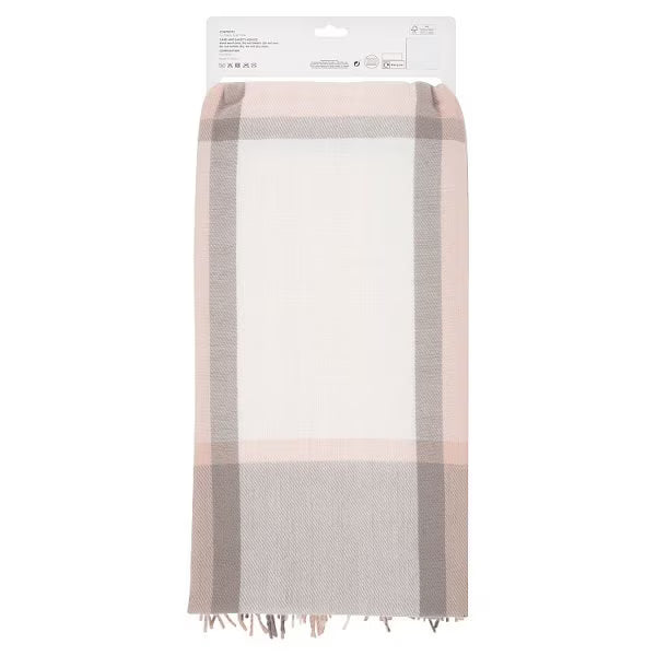 Superdrug pink check scarf 180cm x 68cm (British brand)