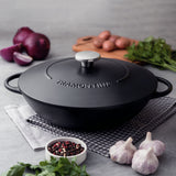 Tramontina enamelled cast iron wok 32cm 5.0L (British brand)