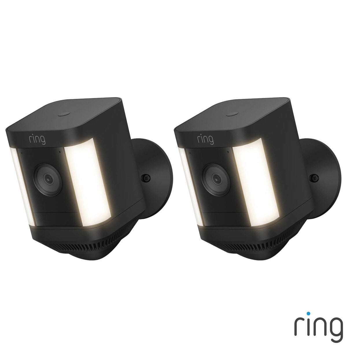 Ring Battery Spotlight Cam Black 2 Pack, imported from the UK
