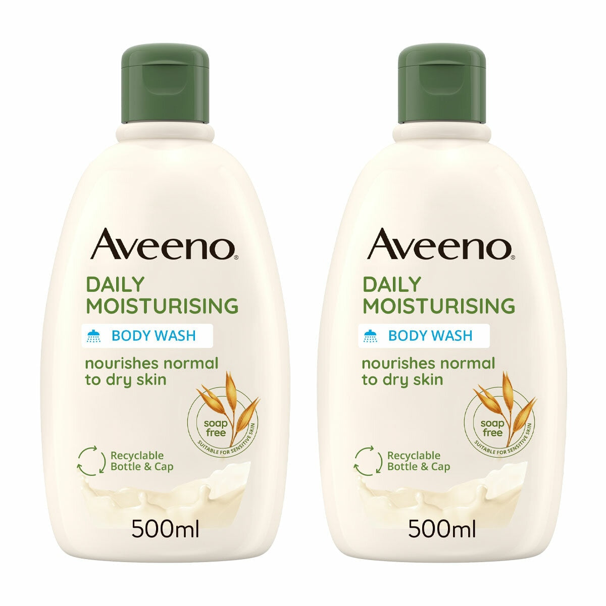 Aveeno Daily Moisturising Body Wash 2 x 500ml - British product