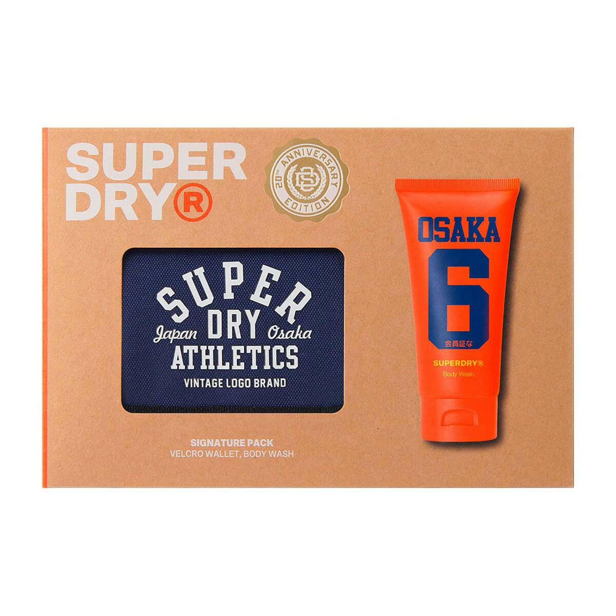 Superdry Retro Signature Pack - Velcro Wallet, Body Wash GOODS Boots   