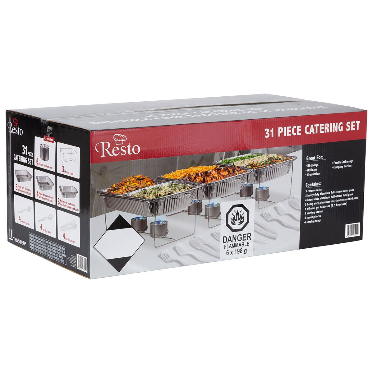Resto 31 piece catering set, imported from the UK