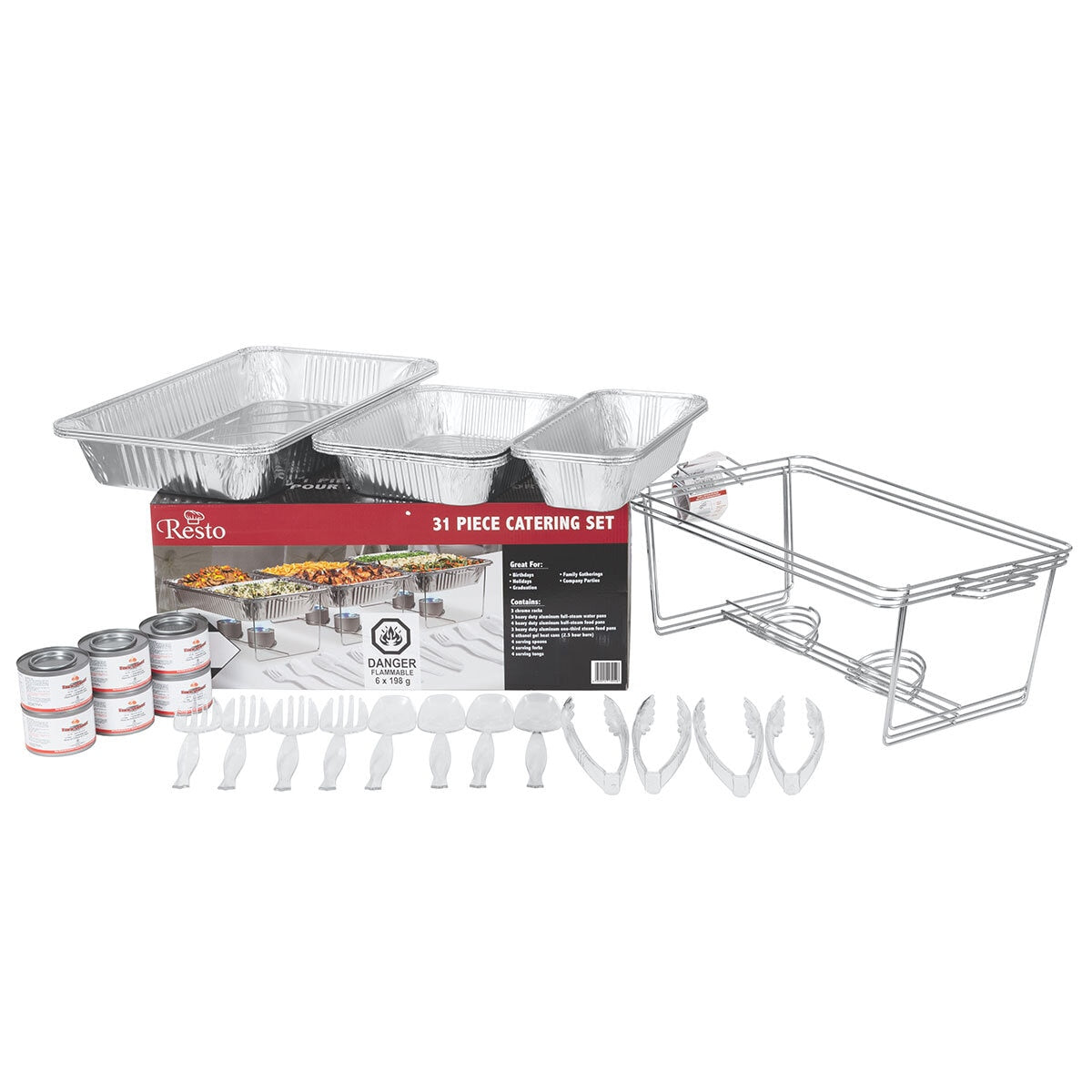 Resto 31 piece catering set, imported from the UK
