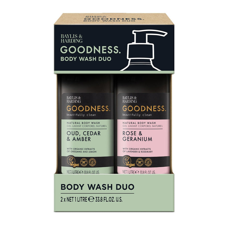 Baylis & Harding Goodness Body Wash 2 x 1L - British product