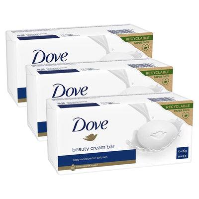 Dove Original Beauty Bar Soap with ¼ Moisturising Cream 18 x 90g