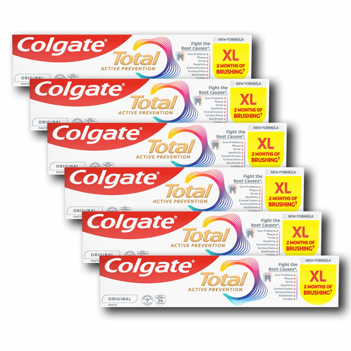 Colgate Total Active Prevention Original toothpaste 6 x 125ml - British product