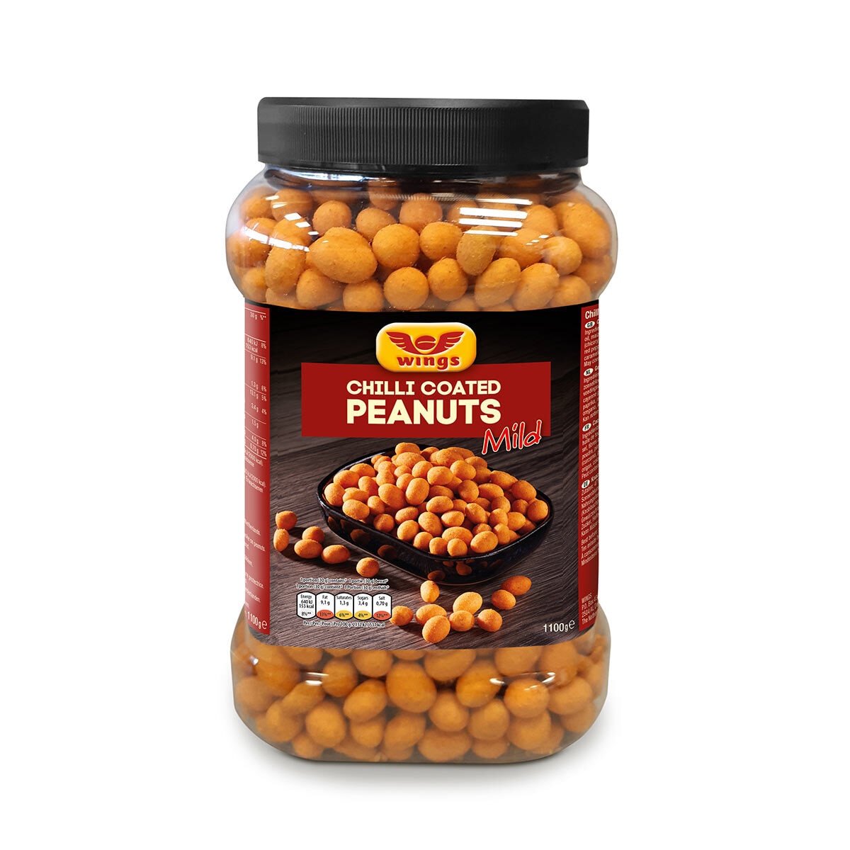 Wings chilli coated peanuts 1.1kg (British brand)