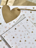 Next Natural Hearts gift bag set 28x37x13cm, imported from the UK