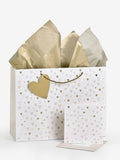 Next Natural Hearts gift bag set 28x37x13cm, imported from the UK