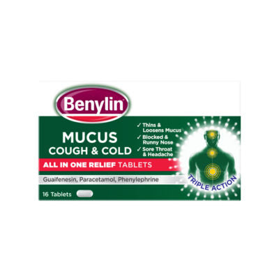 Benylin cough and cold tablets 16 tablets - British product