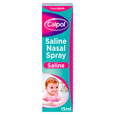 Calpol saline nasal spray for congestion relief from birth 15ml - British product