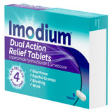 Imodium dual action diarrhoea relief tablets 6 tablets, UK version