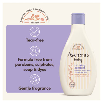 Aveeno Calming Comfort Bedtime Baby Bath & Wash 250ml - British product