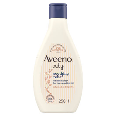 Aveeno baby emollient wash with vitamin E and oat oil 250ml - British product