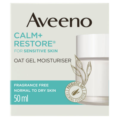 Aveeno face moisturiser calms restore oat gel 50ml - British product