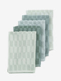 Sage green terry tea towels set of five (British brand)