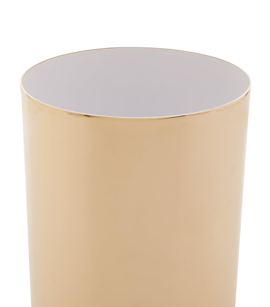 Zodiac cylinder gold-plated bathroom bin (British brand)