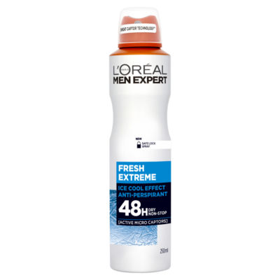 L'Oreal Fresh Extreme Anti-Perspirant Spray 250ml, imported from the UK