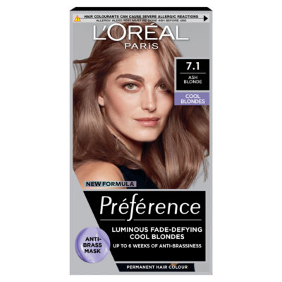 L'Oreal hair colour 7.1 Ash Blonde, UK version