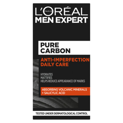 L'Oreal Men Expert Pure Carbon Anti-Spot Exfoliating Daily Face Cream 50ml, UK version
