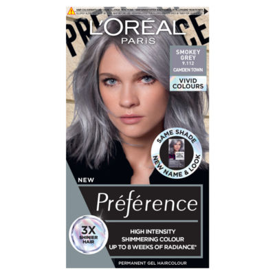 L'Oreal Paris Preference Vivids 9.112 Smokey Grey permanent hair colour, UK version