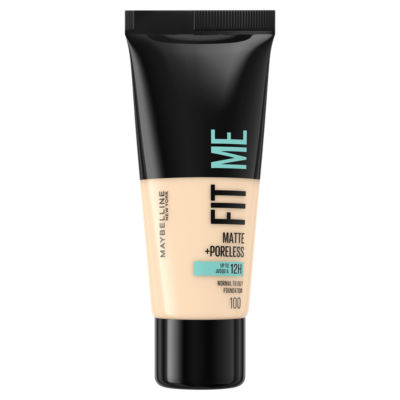 Maybelline Fit Me Matte Poreless Foundation 100 Warm Ivory, imported from the UK