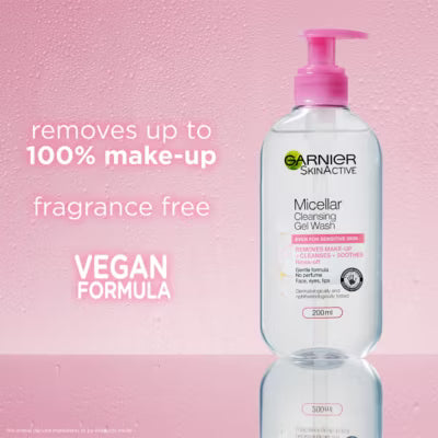 Garnier Micellar Gel Cleanser Sensitive Skin 200ml, UK version
